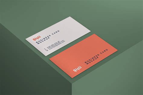 Free Simple Photorealistic Business Card Mockup PSD - Designbolts