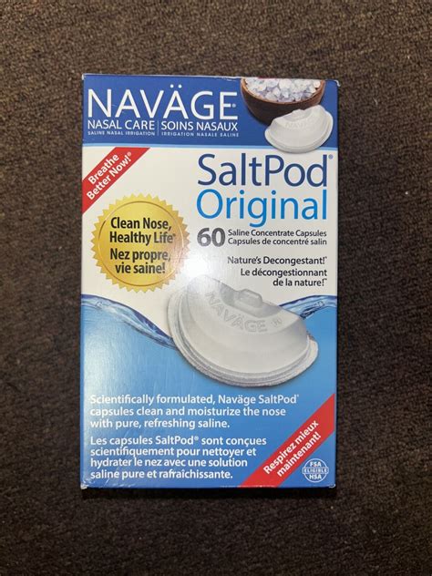 Navage Salt Pods Saltpod Original 60 Capsules Expire 01/2027+ | eBay