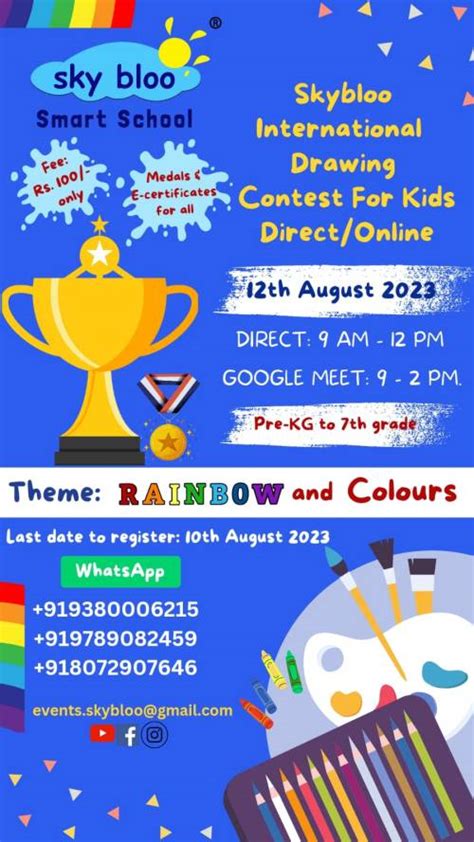 Drawing Contest – August 2023 by sky bloo – Kids Contests