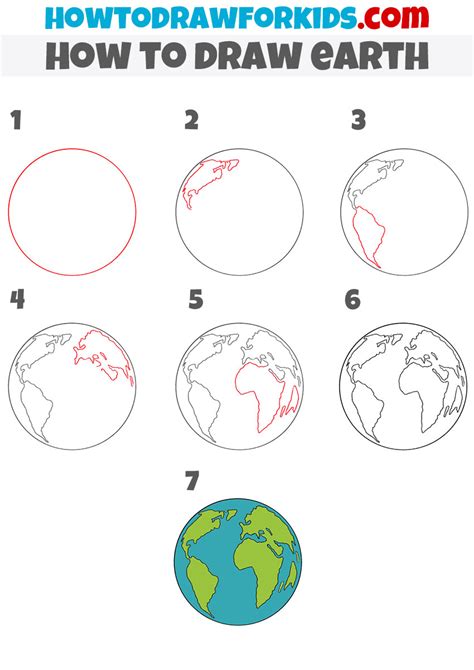 How To Draw Earth Step By Step at Drawing Tutorials