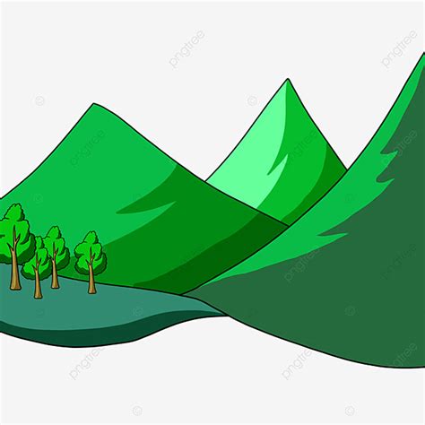 Forest Mountains Clipart Transparent PNG Hd, Green Forest Mountains ...