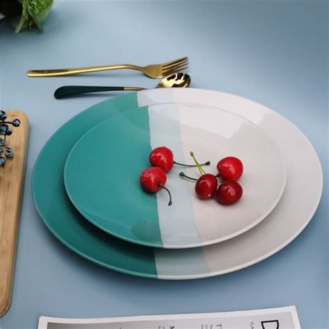 China Tri-color White Porcelain Dinner Plate Factory - Buy Tri-color White Porcelain Dinner ...