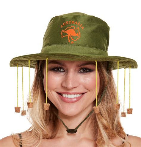 Australian Hat with Corks - Aussie Fancy Dress Cork hat Crocodile ...