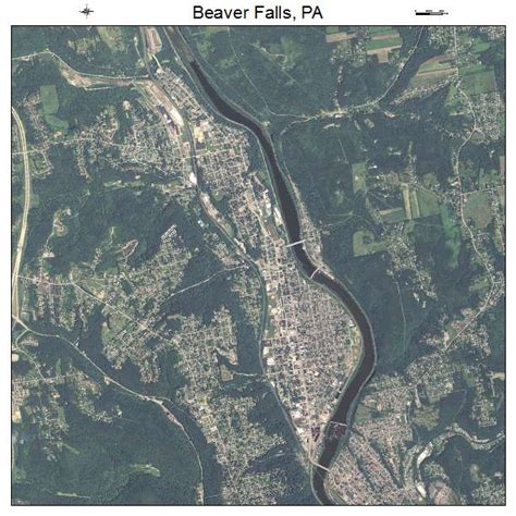 Aerial Photography Map of Beaver Falls, PA Pennsylvania