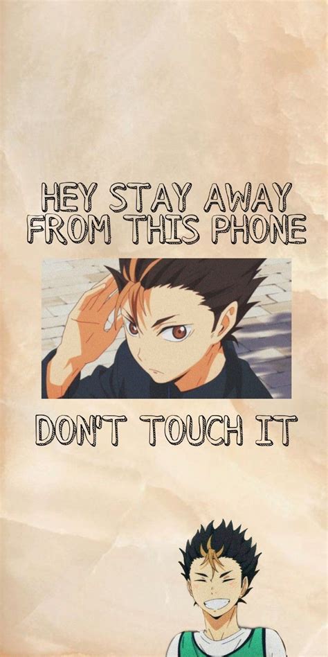 Haikyuu Home Screen Dont Touch My Phone Anime Wallpaper