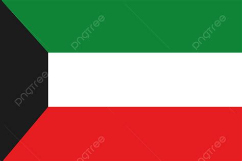 Illustrated Drawing Of The Flag Of Kuwait Folds Nationalflag ...