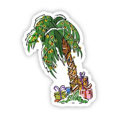 Palm Tree Christmas Tree Sticker – Big Moods