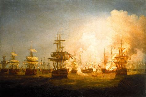 The Battle of the Nile, 1 August 1798: End of the Action by Thomas Whitcombe | Tall ships art ...