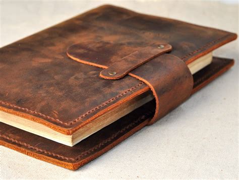 Handmade Leather Book coverUnique office supplies Book