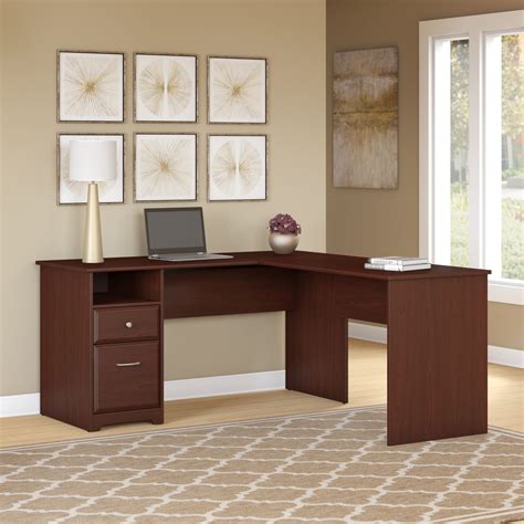 Bush Furniture Cabot 60W L Shaped Computer Desk with Drawers - Walmart.com - Walmart.com