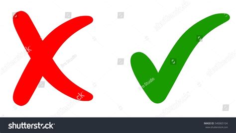 Check Mark Icon Green Tick And Red Cross Flat Check Ok, YES, 60% OFF