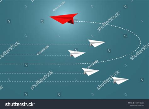 Group Paper Plane Competition Destination One Stock Vector (Royalty Free) 1280015239 | Shutterstock