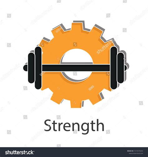 Strength Icon Concept On White Background Stock Vector (Royalty Free) 1515579254 | Shutterstock