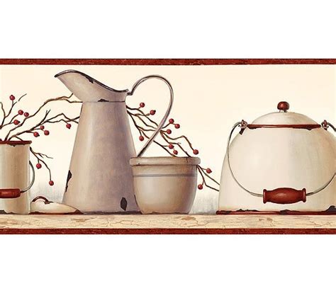 country kitchen wallpaper border | Primitive, Vintage and Misc ...