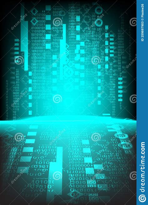 Blue Network Light Code and Data Security Abstract Technology Stock Image - Image of graphic ...