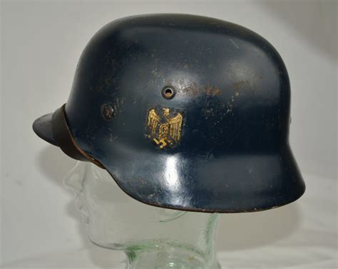 Original WW2 Double Decal German M35 Helmet - Sally Antiques