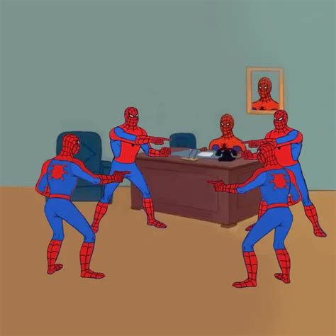 Spiderman Desk Meme Blank