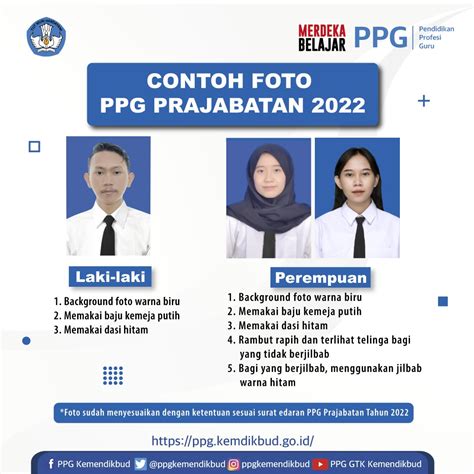 Format Pasfoto Persyaratan PPG Prajabatan 2022 - Direktorat Pendidikan Profesi Guru (PPG)