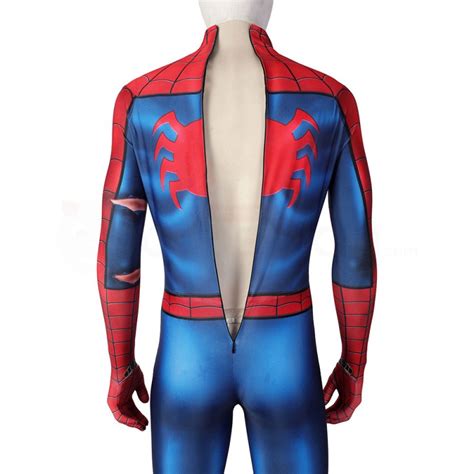 Spider-Man PS5 Classic Suit Spiderman Damaged Cosplay Costume - CCosplay.com