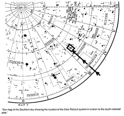 Star Map Showing Zeta Reticuli Constellation. | Zeta reticuli, Star system, Constellations