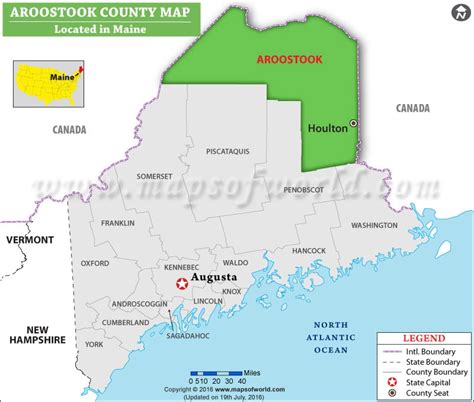 Aroostook County Map, Maine