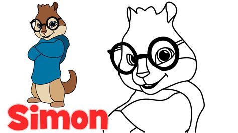 Chipmunk Coloring Pages Simon