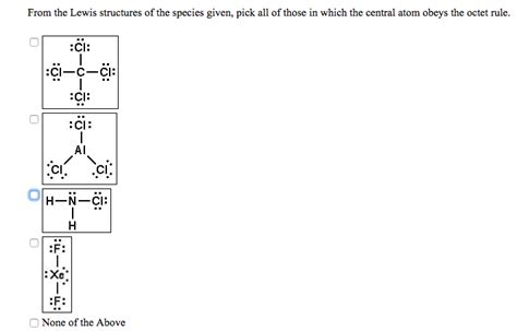 Solved: From The Lewis Structures Of The Species Given, Pi... | Chegg.com