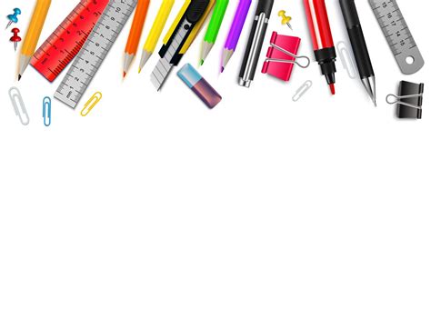 Stationery Realistic Background 474003 Vector Art at Vecteezy