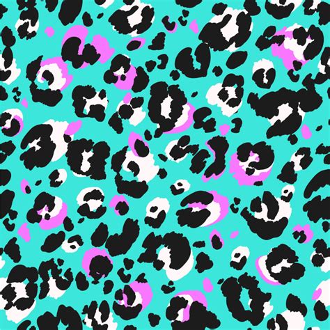 Neon Leopard Print animal print carpet - TenStickers