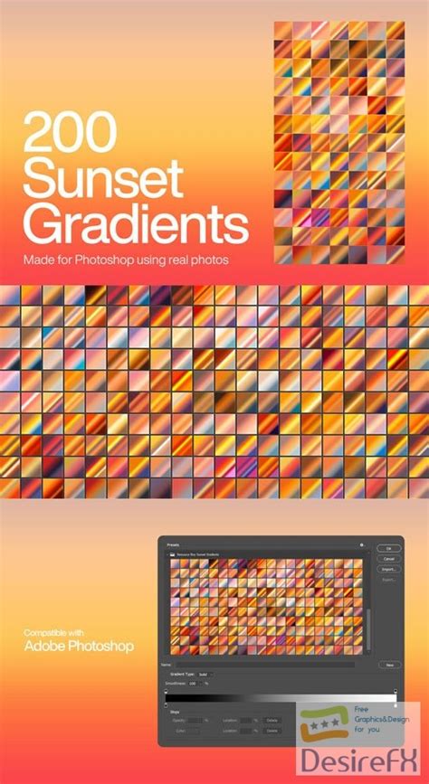 Download Sunset Gradients for Photoshop - DesireFX.COM