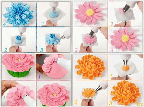 Piping flowers More Cupcake Decorating Techniques, Cake Decorating ...