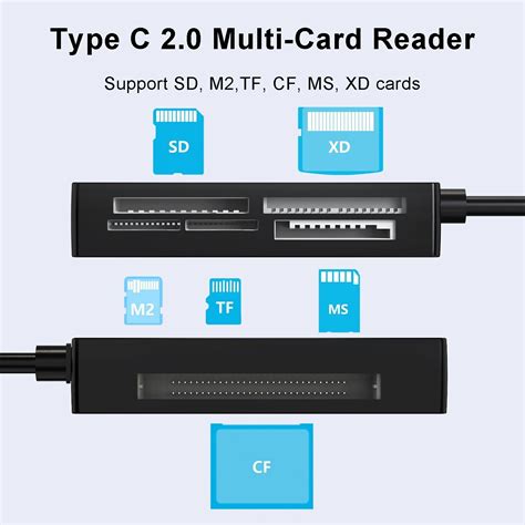 USB C to SD Card Reader Writer OTG Adapter USB 2.0 Micro SD Memory Card ...