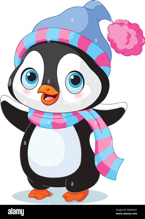 Cute winter penguin Stock Vector Image & Art - Alamy