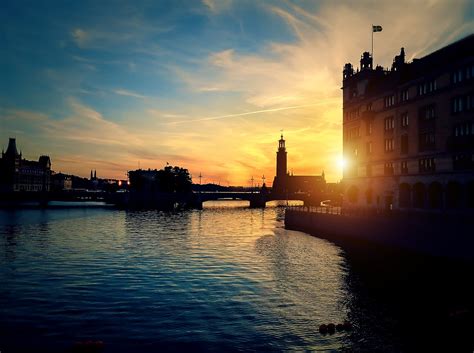 Stockholm Sonnenuntergang Fluss - Kostenloses Foto auf Pixabay - Pixabay