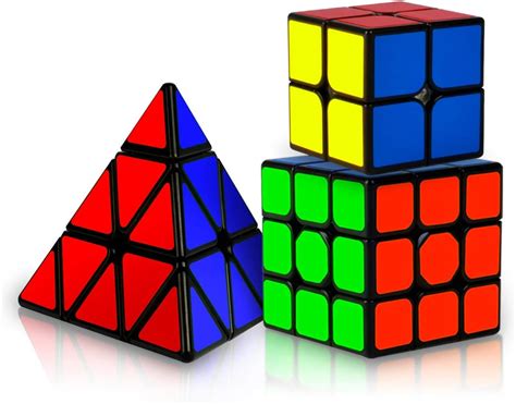 Coolzon Rubix Cube Set, 3 Pack Speed Magic Cubes Pyraminx Pyramid Cube + 2x2 + 3x3 Magic Puzzle ...