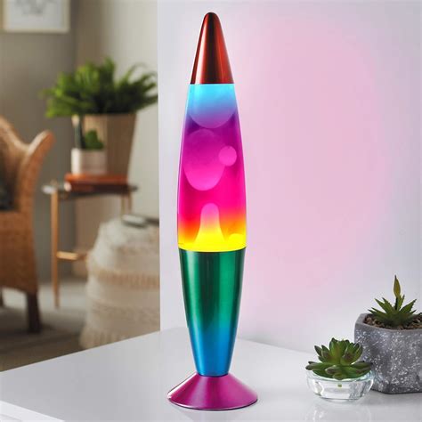 Global Gizmos 55149 16” Rainbow Lava Lamp | Retro Nostalgia | Relaxing Mood Light | Decorative ...