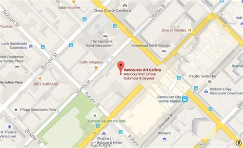 Map of Vancouver Art Gallery