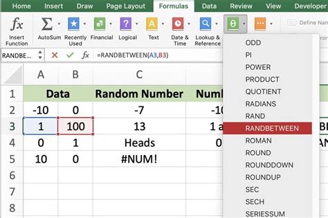 RANDBETWEEN to Create Random Number Generator in Excel