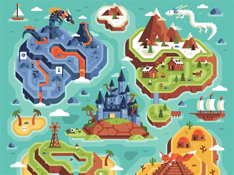 Game Level Map designs, themes, templates and downloadable graphic elements on Dribbble