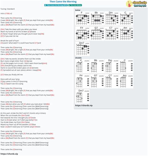Chord: Then Came the Morning - tab, song lyric, sheet, guitar, ukulele | chords.vip