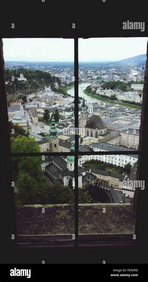 Cityscape Seen From Window Stock Photo - Alamy