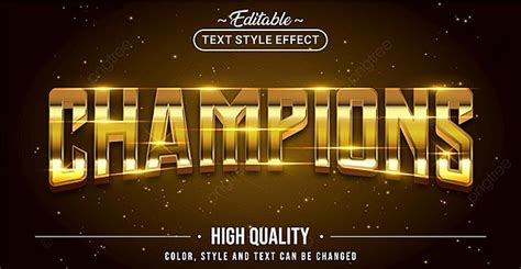 Editable Text Style Effect Champions Text Style Theme Banner Template Download on Pngtree