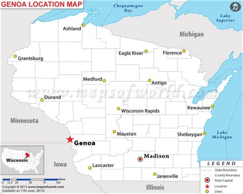 Where is Genoa Located in Wisconsin, USA