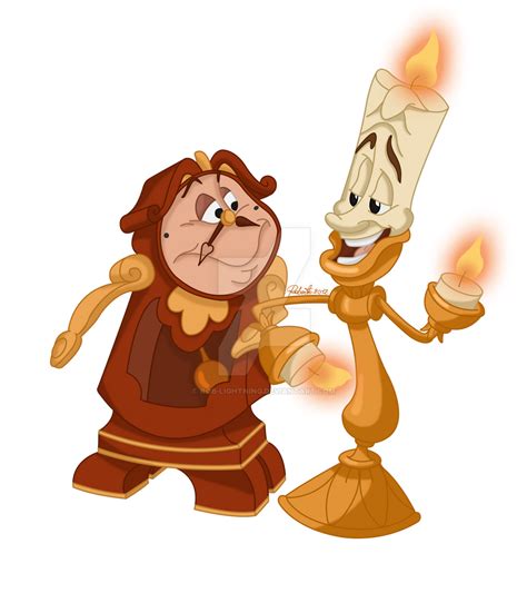 Cogsworth and Lumiere - colored by Rob-lightning on DeviantArt