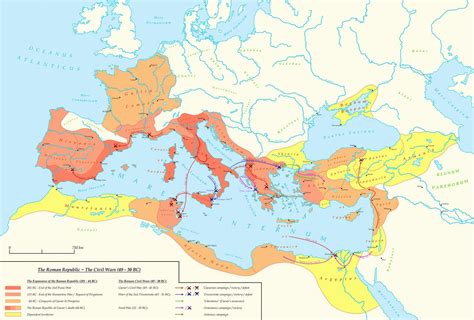 Roman Republic, 49-30 BCE | Roma antigua, Edad antigua, Imperio romano