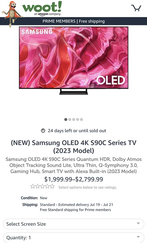 New Samsung 77" S90C $2799.99 @ Woot.com | AVS Forum