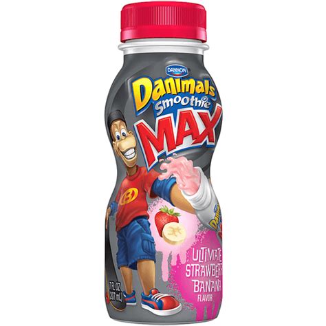 Danimals Smoothie Max Ultimate Strawberry Banana 7 Oz Plastic Bottles ...