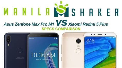 Asus Zenfone Max Pro M1 vs Xiaomi Redmi 5 Plus — Specs Comparison