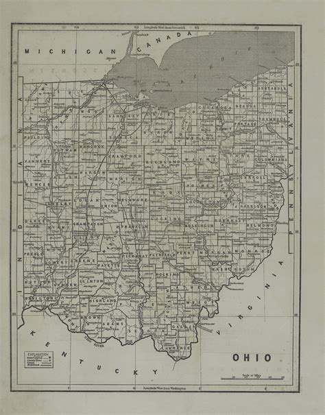 Ohio state vintage map circa 1842 | Ohio history, Ohio map, Vintage map