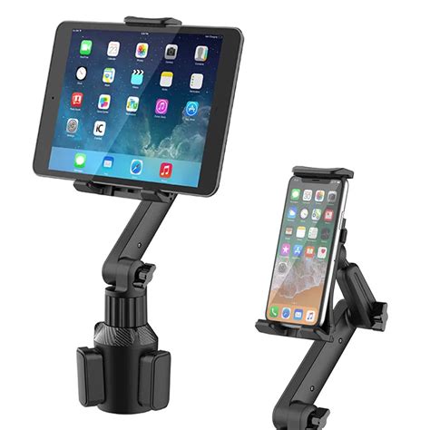 Cup-Holder-Tablet-Mount-for-Car-with-Heavy-Duty-Cupholder-Base-Adjustable-Tablet-Car-Mount ...